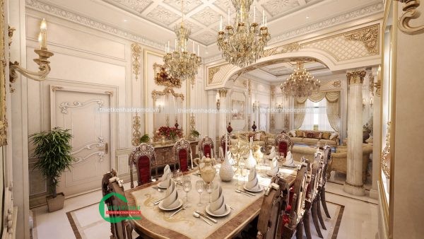 Thiết kế biệt thự cổ điển 3 tầng đẹp ấn tượng, đẳng cấp