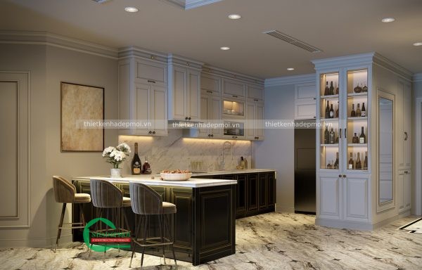 Thiết kế biệt thự tân cổ điển 3 tầng hài hòa trong từng đường nét