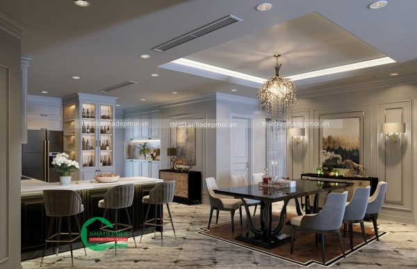 Thiết kế biệt thự tân cổ điển 3 tầng hài hòa trong từng đường nét