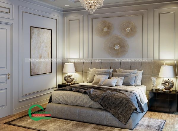 Thiết kế biệt thự tân cổ điển 3 tầng hài hòa trong từng đường nét
