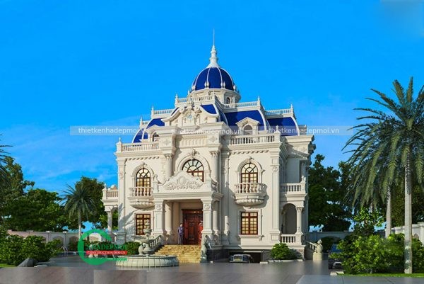 Thiết kế biệt thự cổ điển 3 tầng đẹp ấn tượng, đẳng cấp