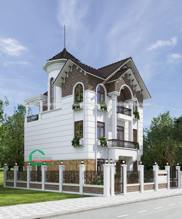 Thiết kế biệt thự tân cổ điển 3 tầng tiện nghi, phong cách