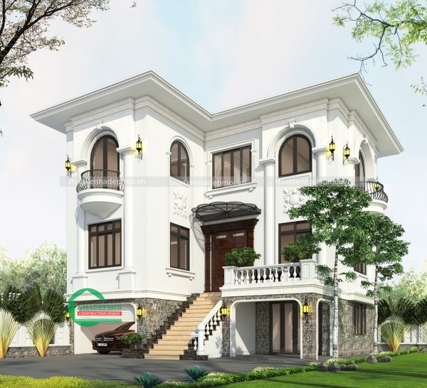 Mẫu biệt thự tân cổ điển 3 tầng sang trọng