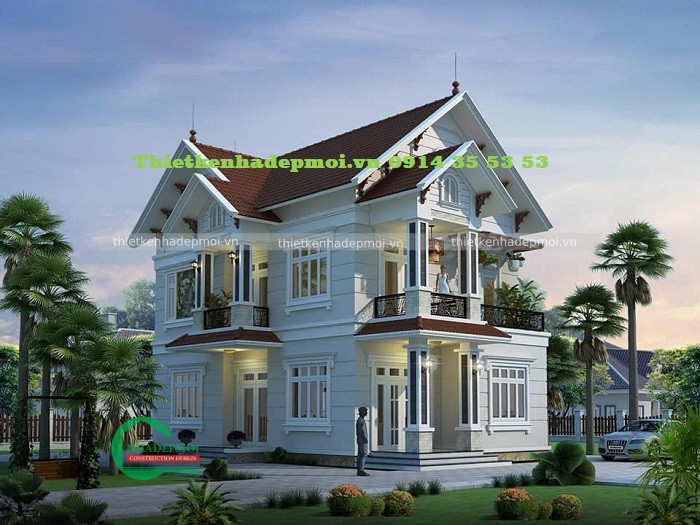 Mẫu biệt thự mái thái 2 tầng mang đến không gian sống hoàn hảo
