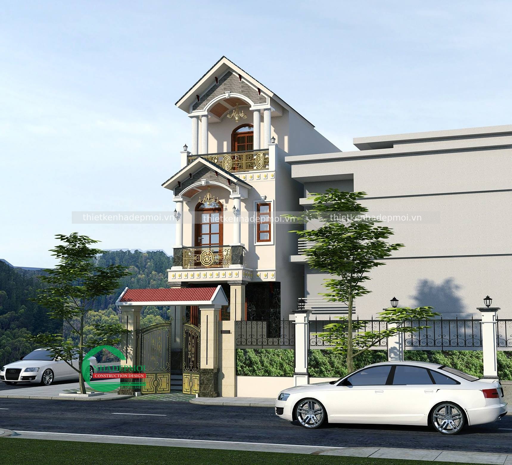 mẫu nhà mái thái đẹp