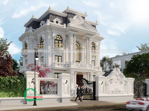 Thiết kế biệt thự 3 tầng tân cổ điển sang trọng