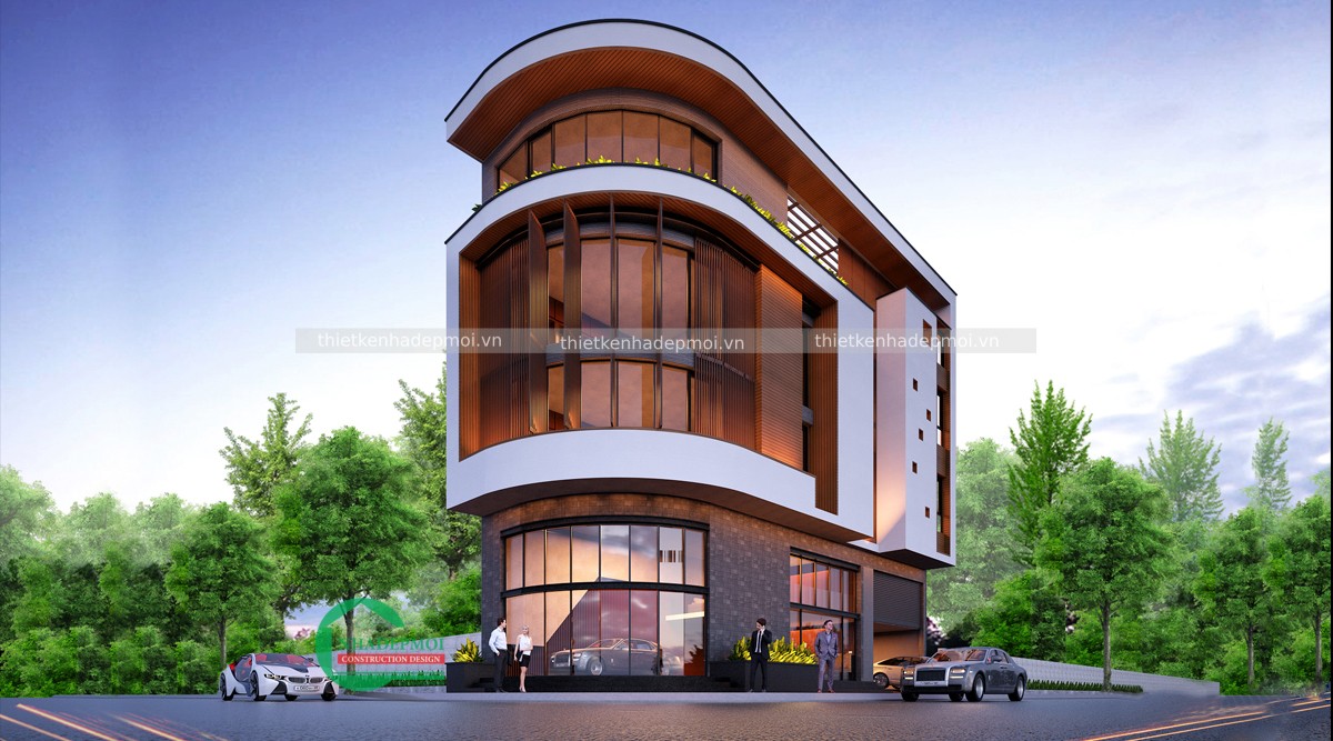 Thiết kế biệt thự 4 tầng 2 mặt tiền đẳng cấp