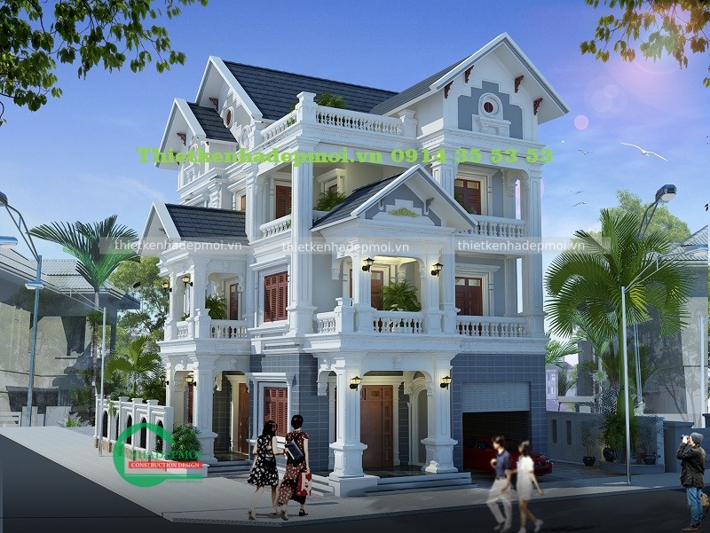 biệt thự mái thái 3 tầng