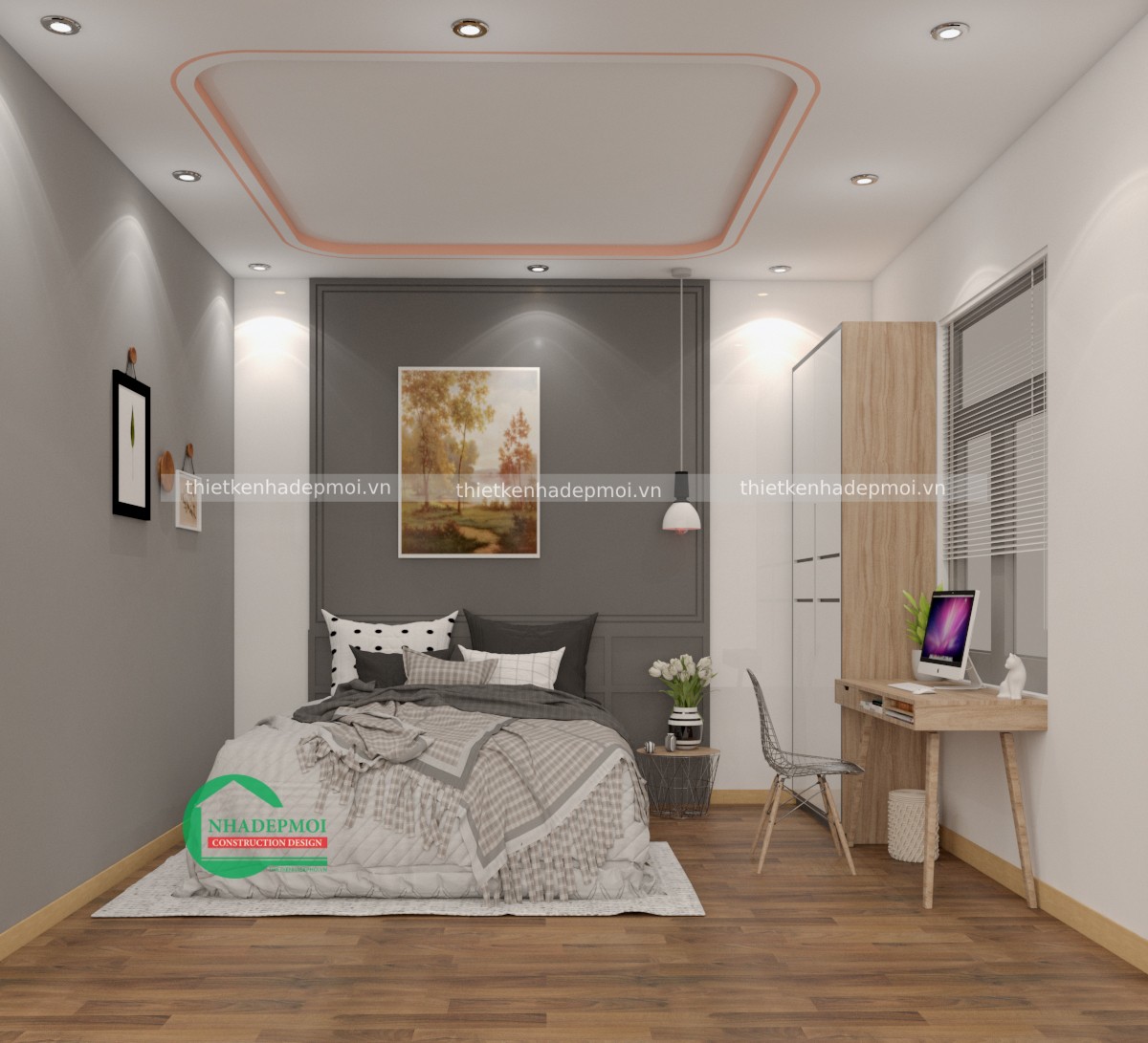 Mẫu nội thất đơn giản sang trọng.