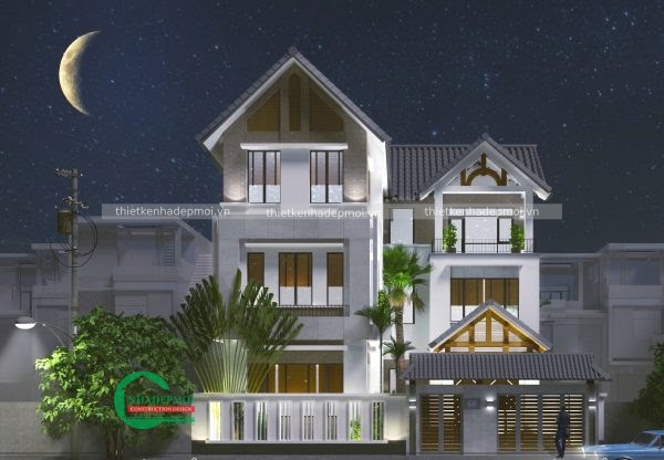 Biệt thự hiện đại mái thái đẹp