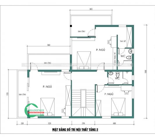 Mẫu biệt thự 3 tầng hiện đại mái thái độc đáo, ấn tượng