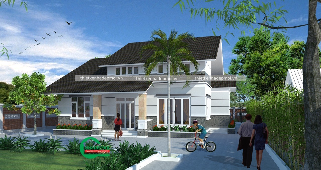 nhà vườn mái thái