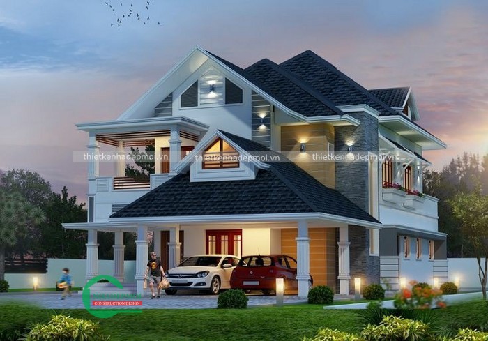 Thiết kế xây dựng mẫu nhà mái thái tại bình dương