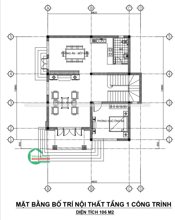 Thiết kế biệt thự hiện đại 3 tầng mái thái đẹp