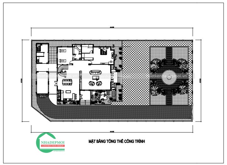 Thiết kế biệt thự sân vườn 2 tầng&nbsp;