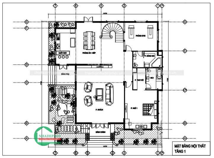 Thiết kế biệt thự sân vườn 2 tầng&nbsp;