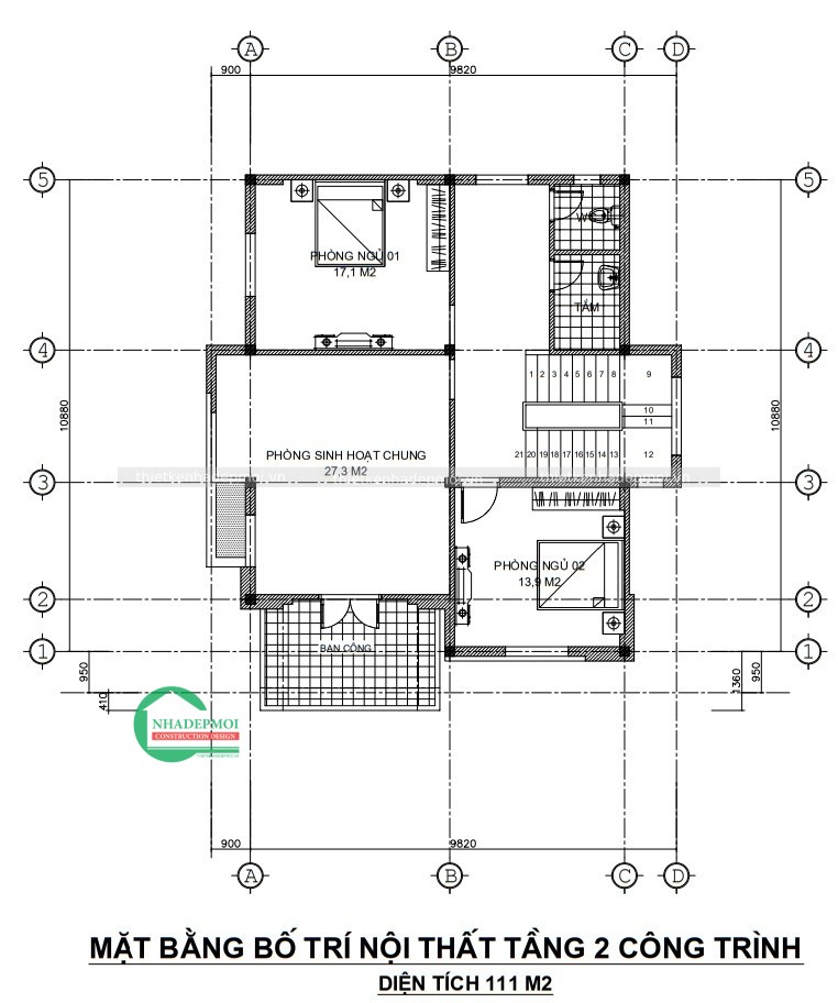 Thiết kế biệt thự hiện đại 3 tầng mái thái đẹp