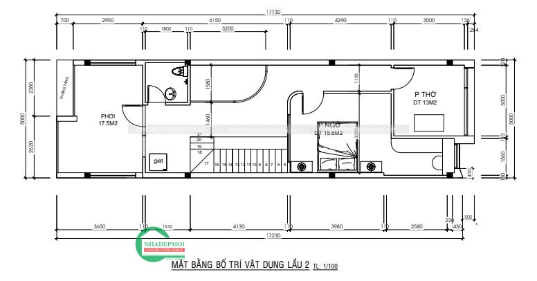 Mẫu nhà phố đẹp 3 tầng mái bằng bê tông&nbsp;