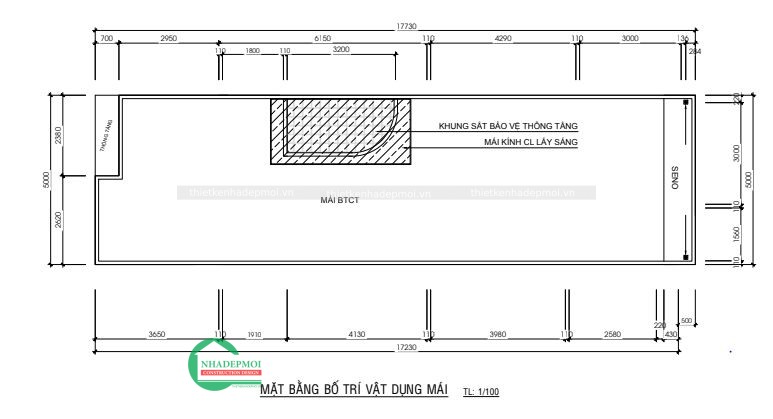 Mẫu nhà phố đẹp 3 tầng mái bằng bê tông&nbsp;