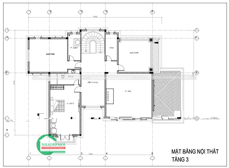 Thiết kế biệt thự sân vườn 3 tầng hiện đại, sang trọng