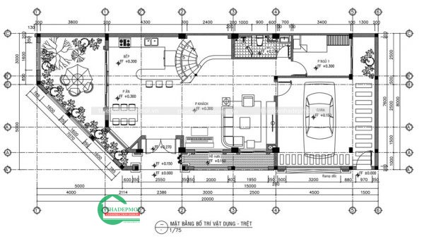 Mặt bằng tầng 1