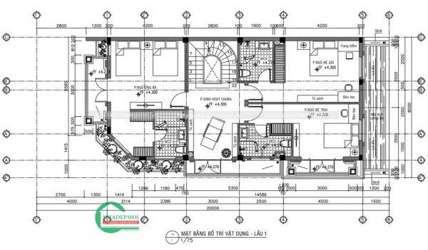 Mặt bằng tầng 2