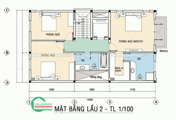 Mặt bằng lầu 2