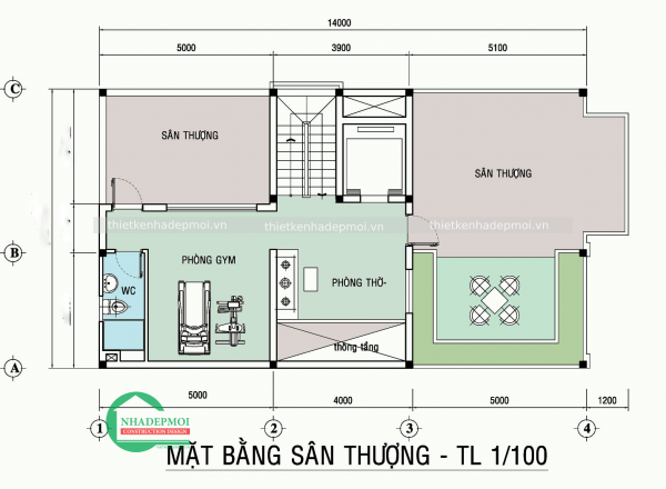 Mặt bằng tầng thượng