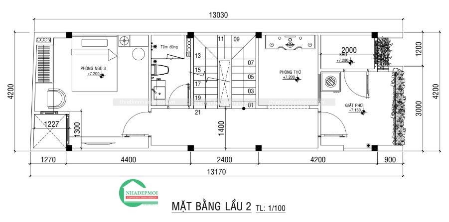 Mẫu nhà phố hiện đại 3 tầng đơn giản, ấn tượng