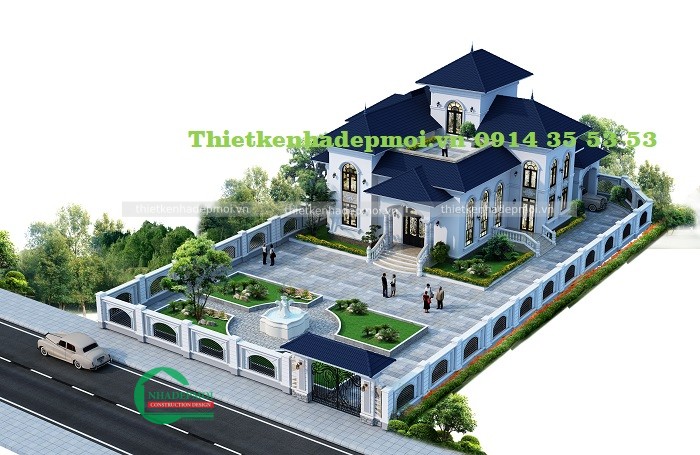 Thiết kế biệt thự sân vườn 2 tầng&nbsp;