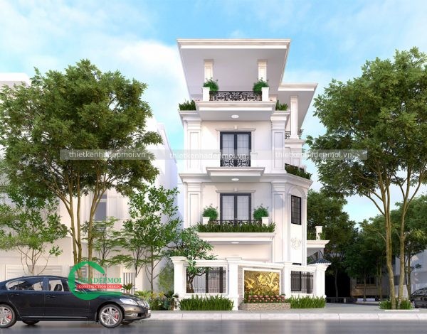mẫu biệt thự tân cổ điển 3 tầng đẹp