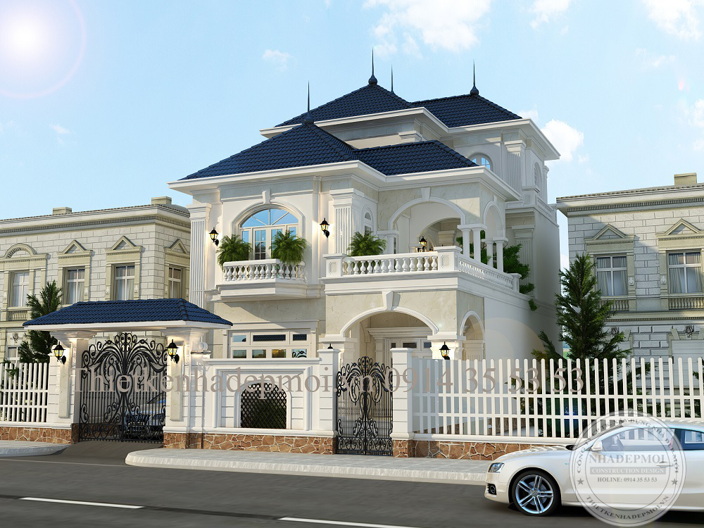 Mẫu biệt thự mini đẹp 3 tầng&nbsp; 1