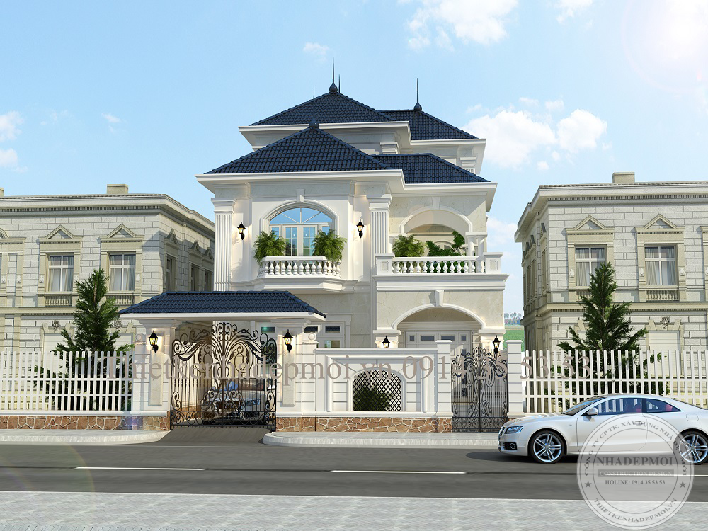 Mẫu biệt thự mini đẹp 3 tầng&nbsp;