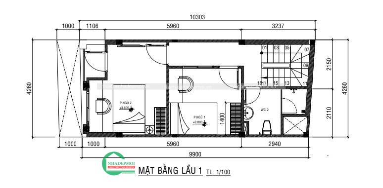 Mẫu nhà phố 3 tầng tân cổ điển