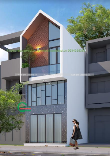 Mẫu nhà phố hiện đại 1 trệt 1 lửng 1 lầu