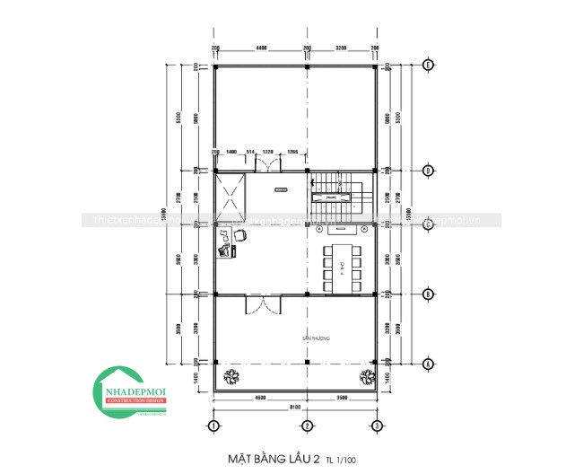 Thiết kế biệt thự hiện đại 1 trệt 2 lầu