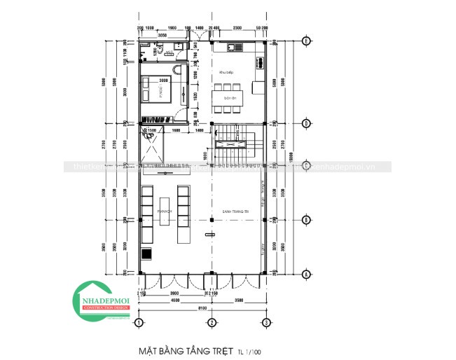 Thiết kế biệt thự hiện đại 1 trệt 2 lầu