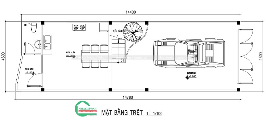 mặt bằng trệt