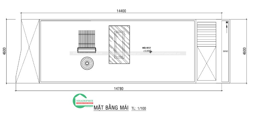 mặt bằng mái
