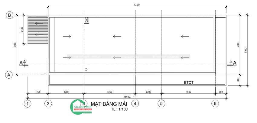 Mẫu nhà phố hiện đại 1 trệt 1 lầu