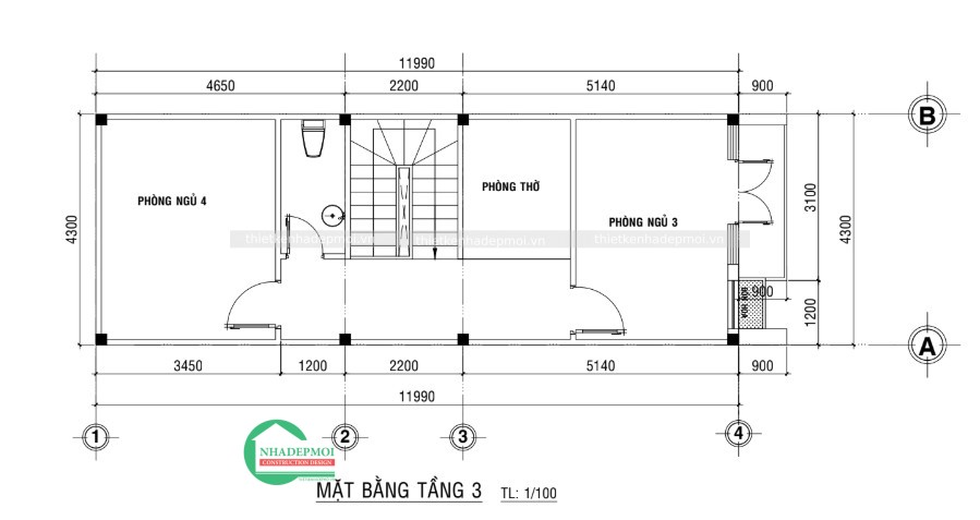 Mẫu nhà phố phong cách hiện đại 3 tầng