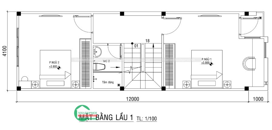 Mặt bằng lầu 1