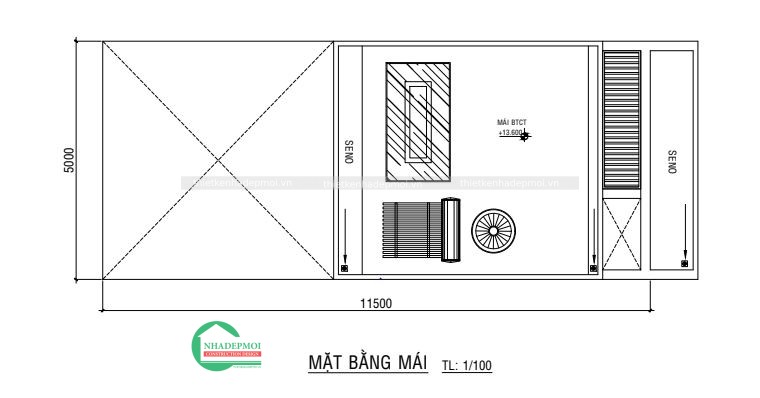 Mẫu thiết kế nhà đẹp 1 trệt 2 lầu sân thượng 4