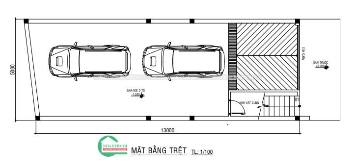 Mẫu nhà phố 1 trệt 2 lầu có bán hầm&nbsp;