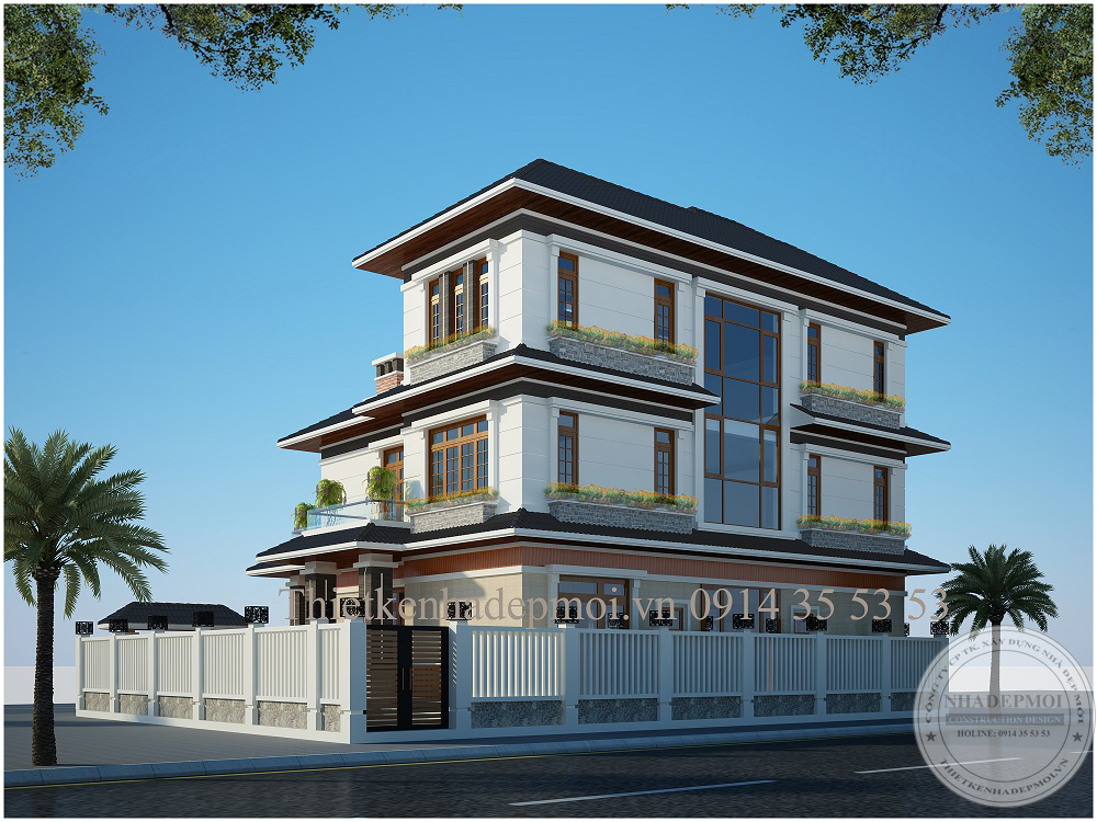 Thiết kế biệt thự nhật 3 tầng&nbsp;