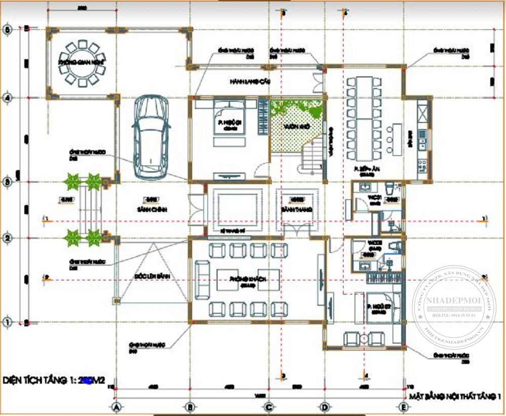 Thiết kế biệt thự sân vườn 2 tầng&nbsp;