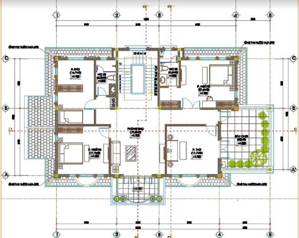 Thiết kế biệt thự đại sân vườn 2 tầng hiện đại - sang trọng