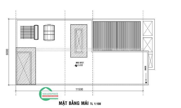 mặt bằng mái