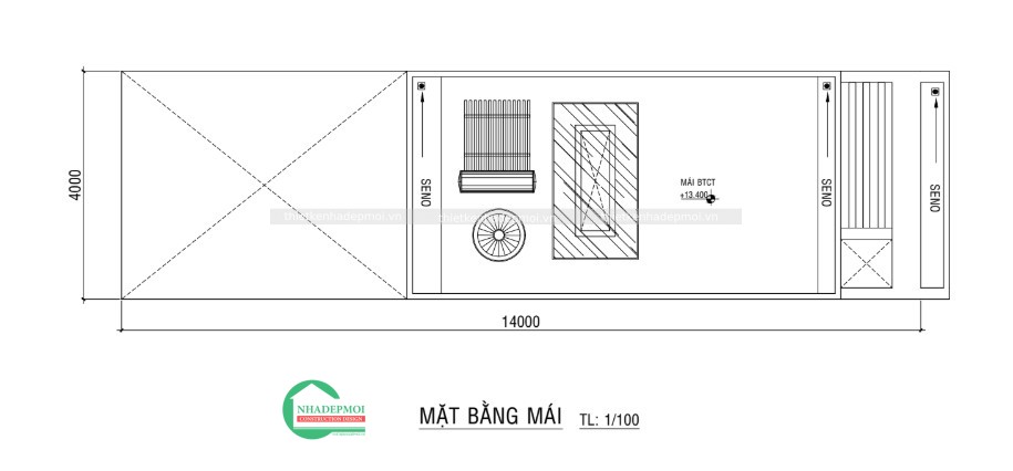 Thiết kế nhà phố 1 trệt 2 lầu sân thượng
