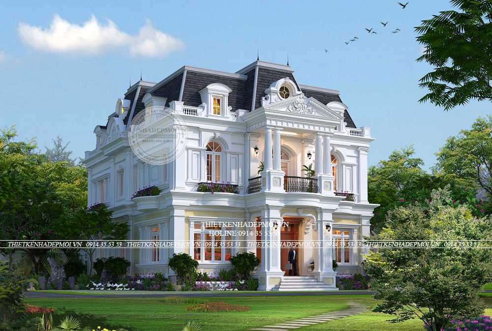 mẫu biệt thự đẹp 2 tầng